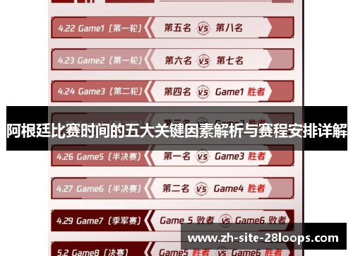阿根廷比赛时间的五大关键因素解析与赛程安排详解 阿根廷比赛时间的五大关键因素解析与赛程安排详解